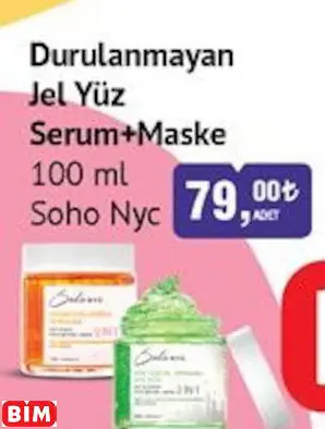 SOHO NYC DURULANMAYAN JEL YÜZ SERUM+MASKE SOHO NYC DURULANMAYAN JEL YÜZ SERUM+MASKE